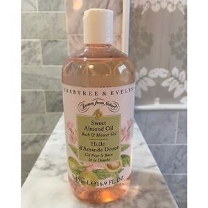 NEW Crabtree & Evelyn Bath and Shower Gel, Sweet Almond Oil, 16.9 FL Oz